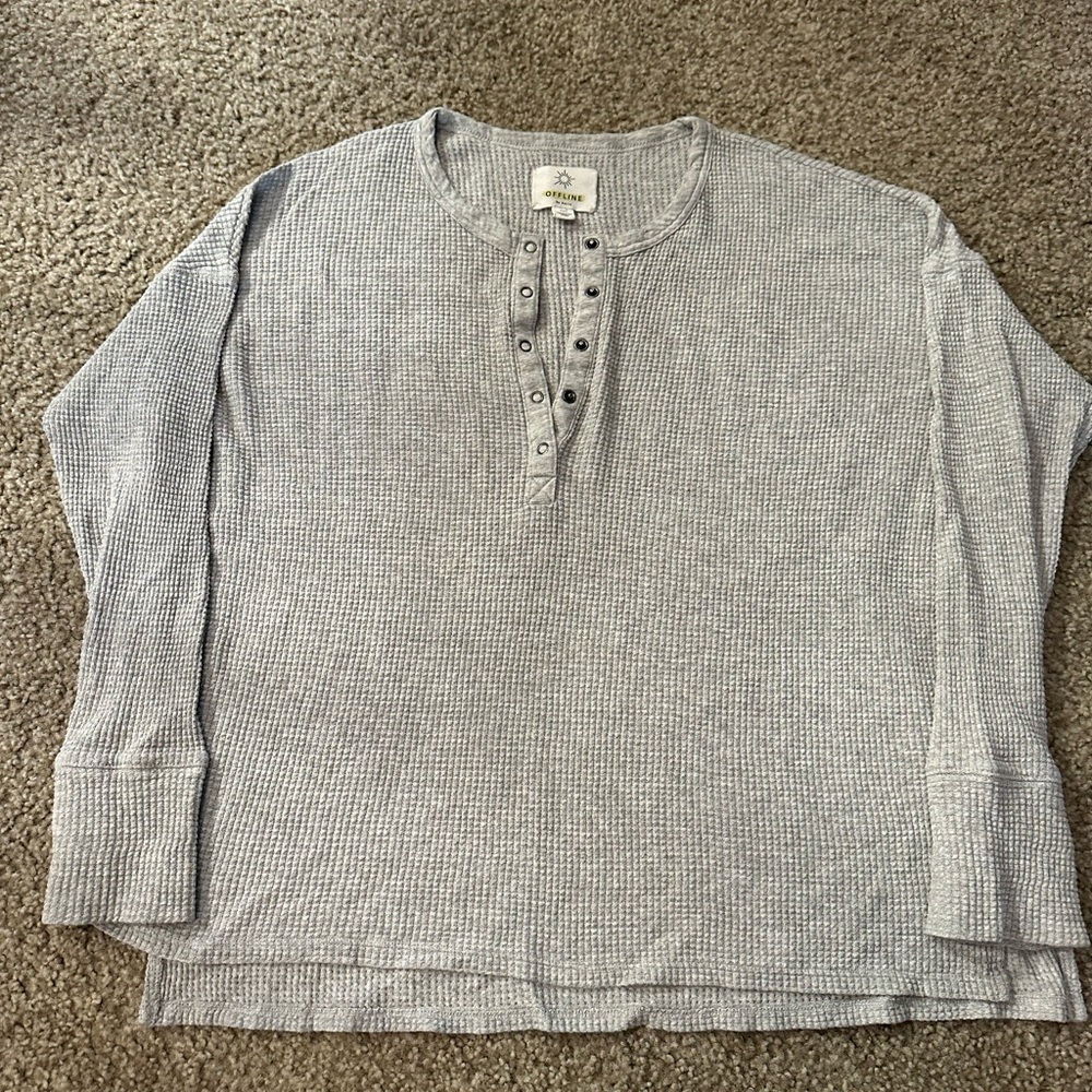 Offline by Aerie grey thermal Henley size M